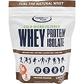 POWER PLAY FUEL Cold Micro-Filtered Whey Protein Isolate Powder, Chocolate 1LB - Grass-Fed, Gluten-Free & Keto-Friendly, Low Lactose - Post Workout Fitness & Nutrition for Muscle Recovery