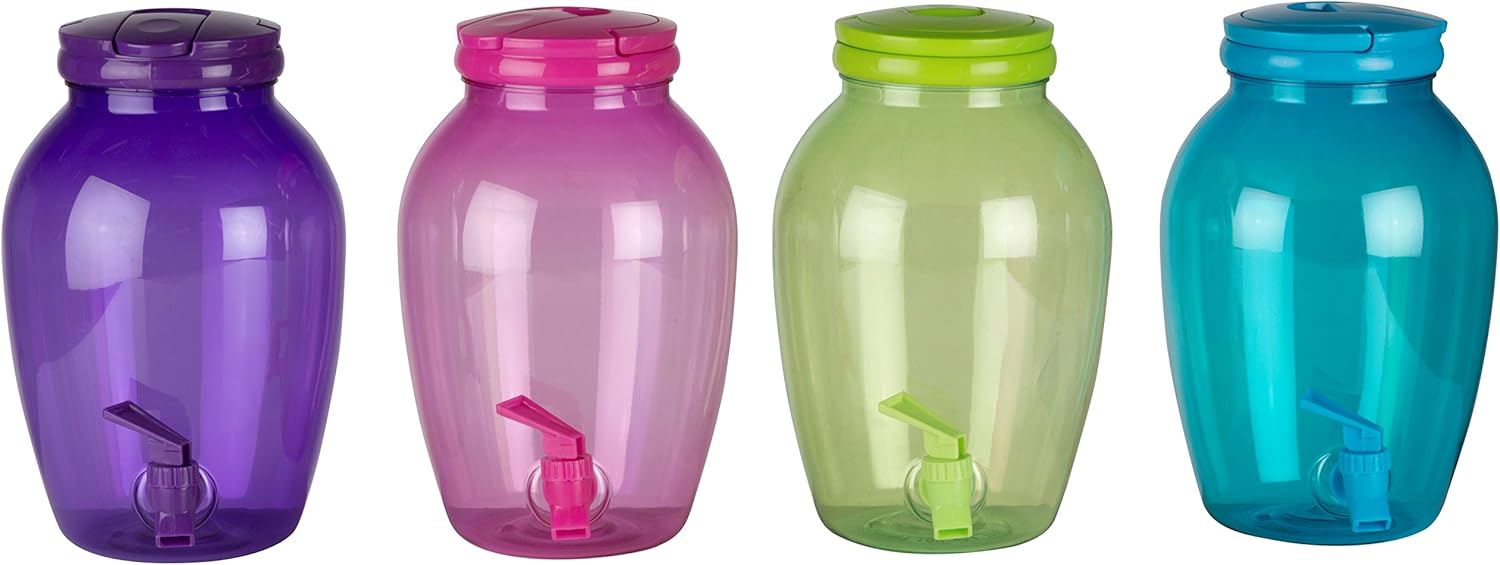 5Lt Plastic Screw Top Colour Summer Drink Beverage Serving Dispenser