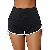 ATTRACO Women Swim Shorts High Waisted Swimsuit Shorts Swim Bottom Board Shorts