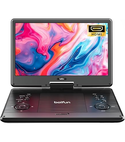 テレビ・映像機器 Portable DVD Player 14 inc.＋イヤホン