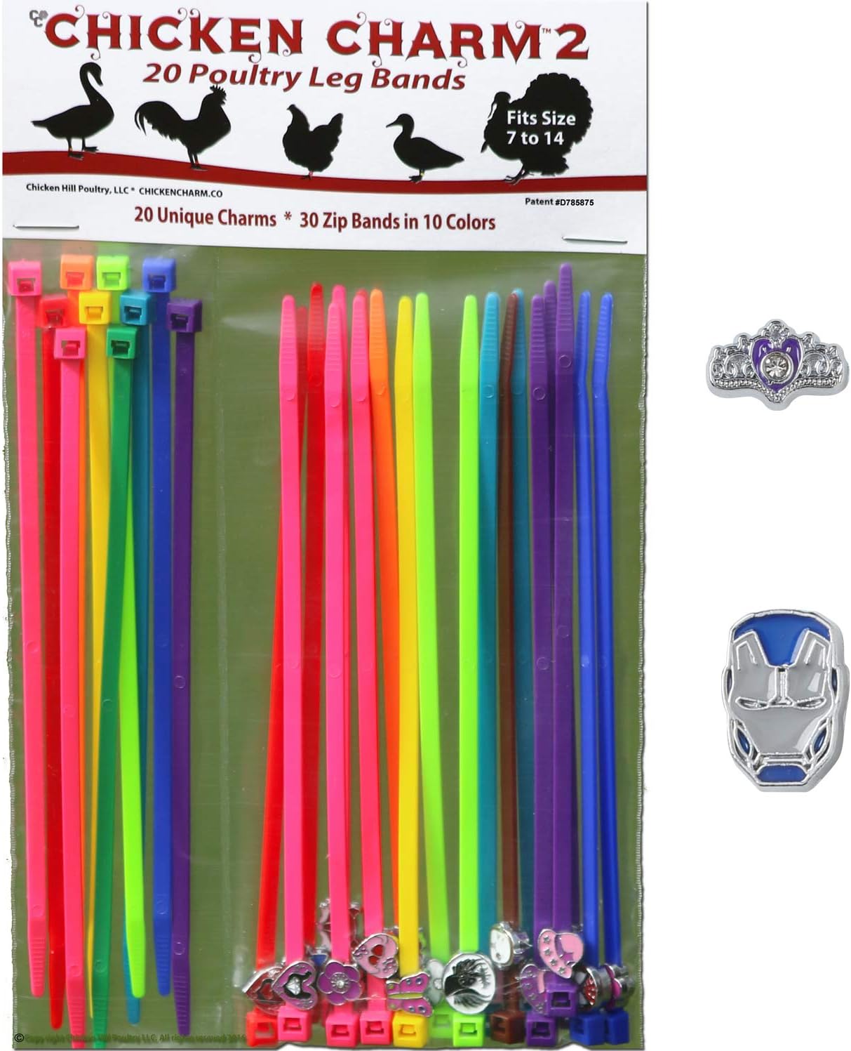 20 Chicken Charm ™ 2 Poultry Leg Bands Fit Sizes 7 to 14 … Amazon.ca Patio, Lawn & Garden