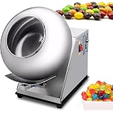 kubeier Sugar Coating Machine, Small Commercial Mini Chocolate Panning Machine, Coater Sugar Ball Coating Drying Machine for Pharmaceutical and Food Industries,110V