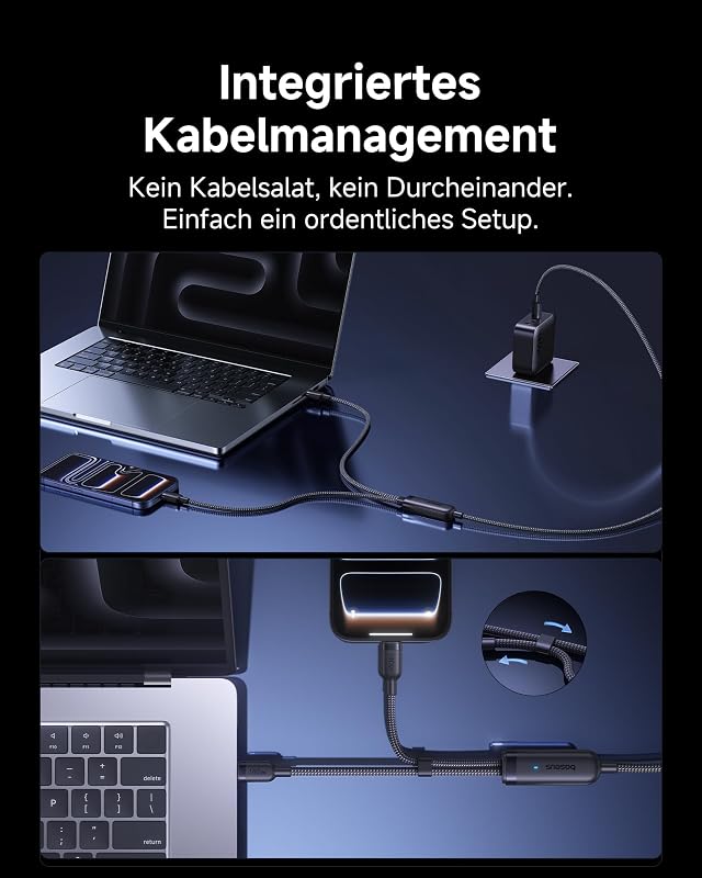 USB C auf USB C Kabel, 140W Max 2-in-1 USB C Kabel 1,5m, für iPhone 17/16/15/14/13/12/Pro Max/Plus Serie, Galaxy S25-S22, MacBook Air/Pro, Lenovo, HP, iPad, und mehr (USB 2.0, Flecht-Design)