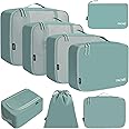 BAGAIL 8 Set Packing Cubes Luggage Packing Organizers for Travel Accessories (Dusty Teal)