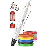 3D Printing Pen with LED Display, 1.75mm 3D Drawing Pen with 10 Colors PLA Filaments, Stencil Template, Charger, Art & Craft