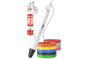3D Printing Pen with LED Display, 1.75mm 3D Drawing Pen with 10 Colors PLA Filaments, Stencil Template, Charger, Art & Craft 