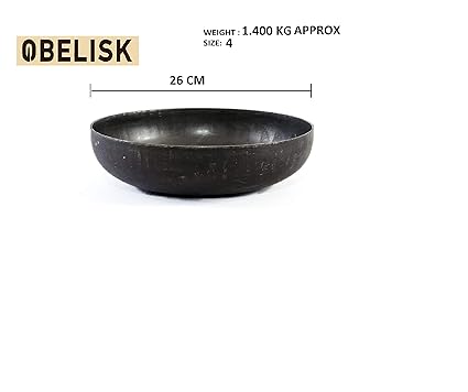 OBELISK Iron Induction Friendly Loha (Black, 300 ml)