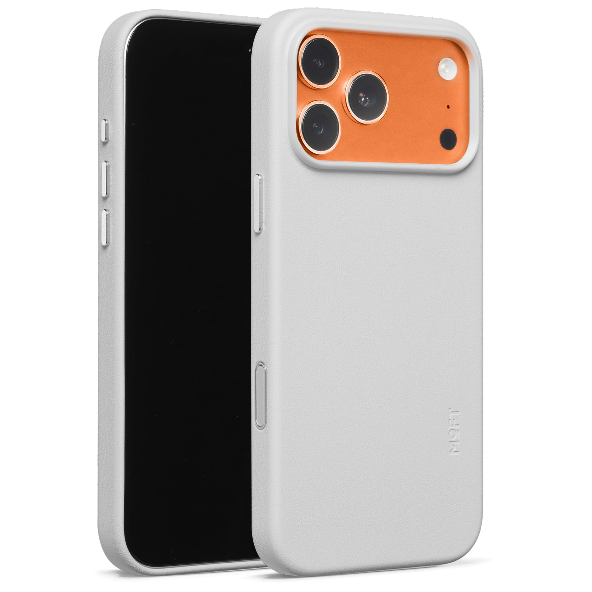 Photo 1 of MOFT MOVAS Snap Case for iPhone 17 Pro Max, MagSafe Compatible, Soft-Touch Vegan Leather, Classic Minimalist Design, Lightweight, Stain-Resistant & Camera Protection