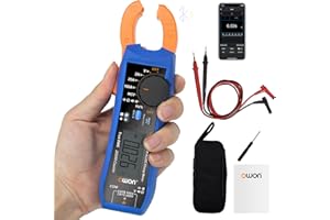 OWON Digital Clamp Meter Auto Range 20000 Counts AC/DC Resistance Capacitance Tester Multiple Measurement Functions NVC VFC Diode Overload Protection True RMS Multimeter CM2100B