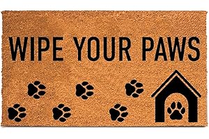 PLUS Haven Coco Coir Door Mat with Heavy Duty Backing, Natural Wipe Your Paws Doormat, 17.5”x30” for Entrance, Front Porch, Easy to Clean Entry Mat, Outdoor and Indoor Uses, Home Decor