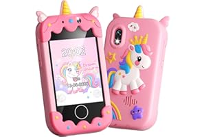 SOMPATY Kids Smart Phone 2.8" Touchscreen HD Dual Cameras Cell Phone for Kids, Toddler Learning Play Toys Phone with 16 Games, 16GB Card, Perfect Christmas Birthday Gifts for Girls Ages 3 4 5 6 7 8 9 10 11 12