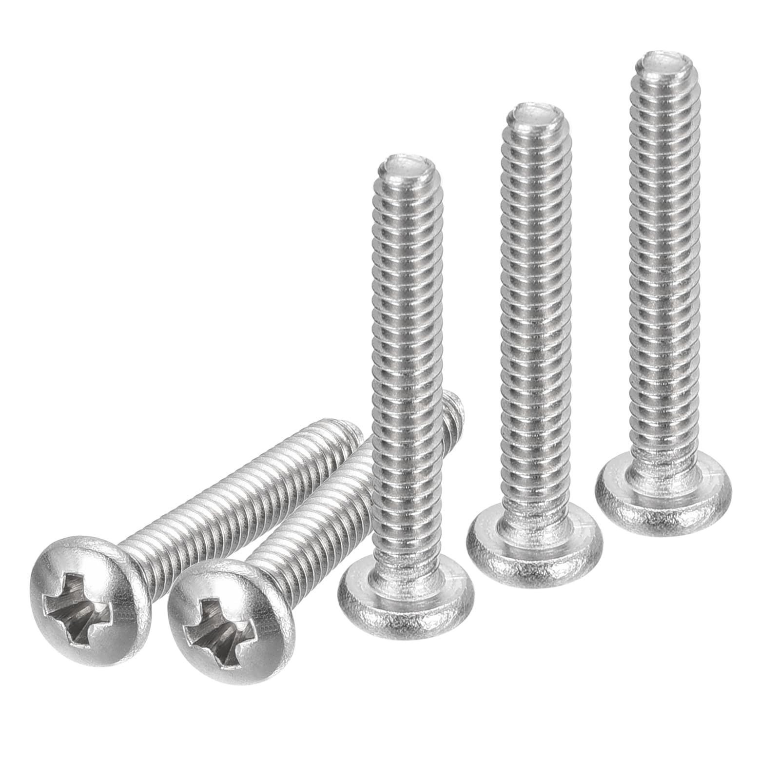 DTGN #4-40x3/4" Pan Head Machine Screws, 100Pcs 304 Stainless Steel, Phillips Drive, UNC Full Thread, Bright Finish, Screws Bolts Kit