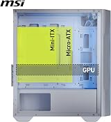MSI MAG FORGE M100R WHITE Micro-ATX Case 300 mm GPU ARGB 3x Front Fans view 4