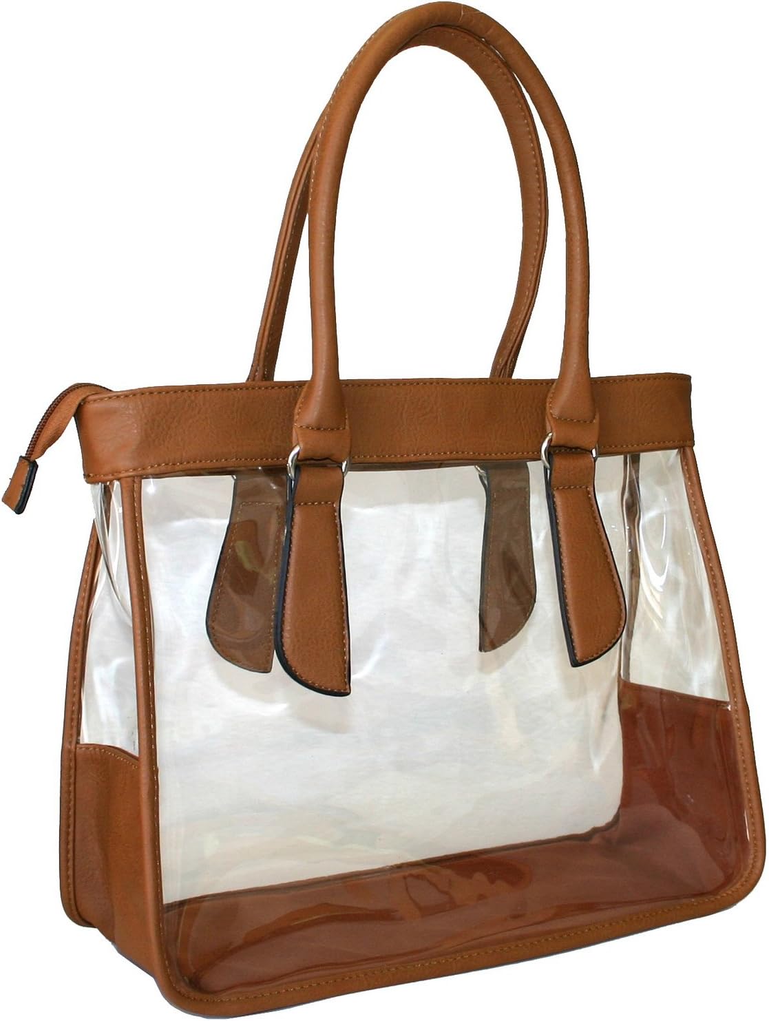 Clear Bag, Women Transparent Clear Purse Handbag -Tan