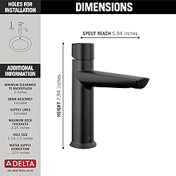 Delta Faucet Galeon Matte Black Bathroom