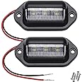 GIVEDOUA LED License Plate Light, 12V-24V DC Waterproof 6-SMD License Plate Lamp Taillight, For Truck SUV Trailer Van RV Boat