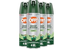 OFF! Deep Woods Insect Repellent Aerosol, Dry, Non-Greasy Formula, Bug Spray with Long Lasting Protection from Mosquitoes, 4 Oz, 4 Count