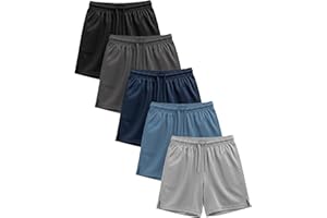 Andrew Scott Boys Active Performance & Mesh Style Basketball Sport Shorts - Multi Packs