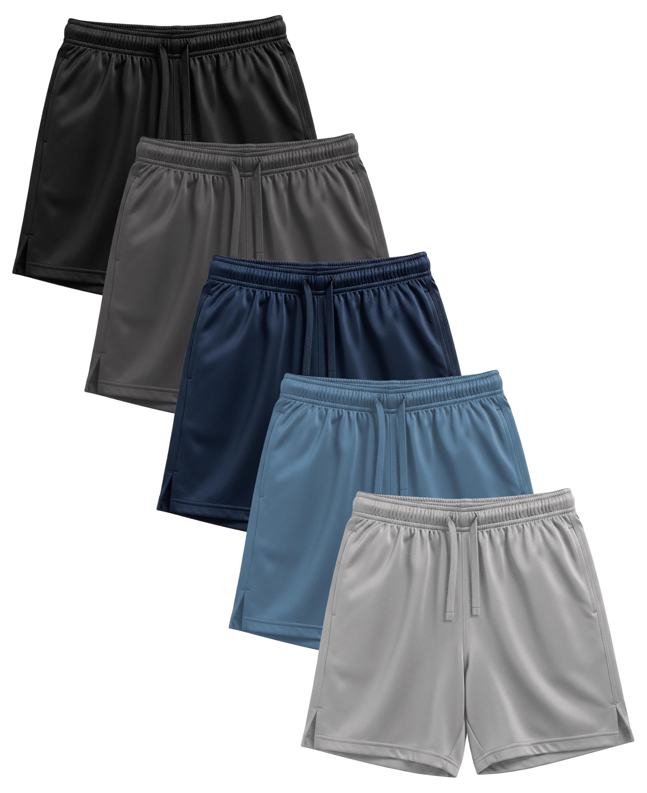 Photo 1 of Andrew Scott Boys Active Performance & Mesh Style Basketball Sport Shorts - Multi Packs xl