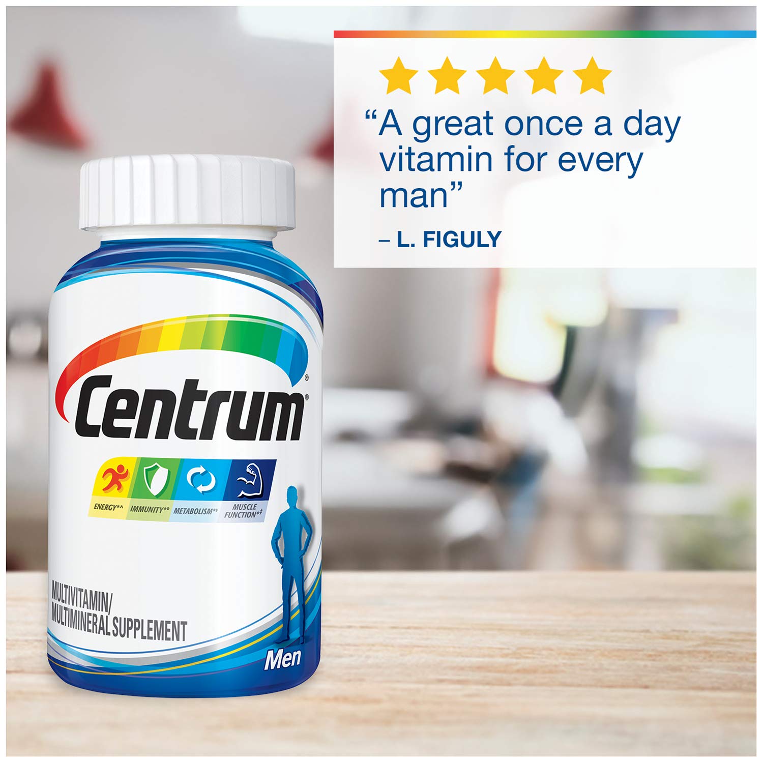 Centrum Men (120 Count) Multivitamin / Multimineral Supplement Tablet