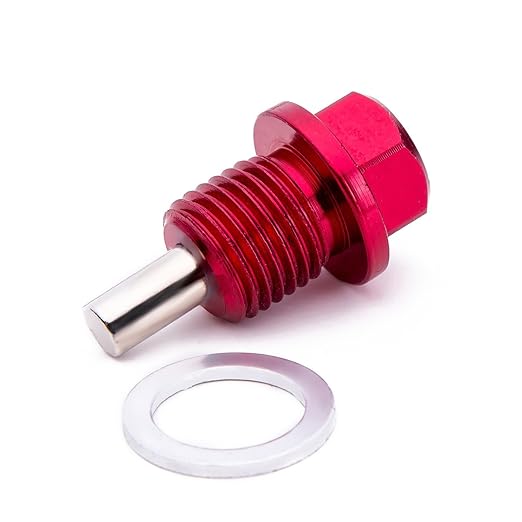 Upstream M14x1.25 Oil Drain Plug for Most Ford(Red), Oil Drain