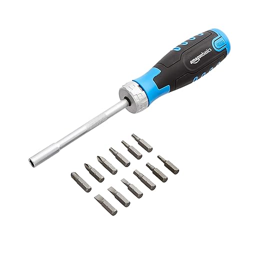 AmazonBasics DS-CJAMZ2010 12-in-1 Magnetic Ratchet Screwdriver