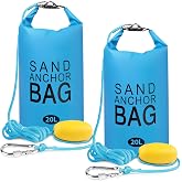 Phoncoo Jet Ski Anchor, 2 in 1 Sand Anchor Bag and Adjustable Buoy | 500D PVC, Tear-resistant, Double-Locking Buckle, High Visibility, Waterproof Dry Bag for Jetski Kayak, Boat, Water Sports