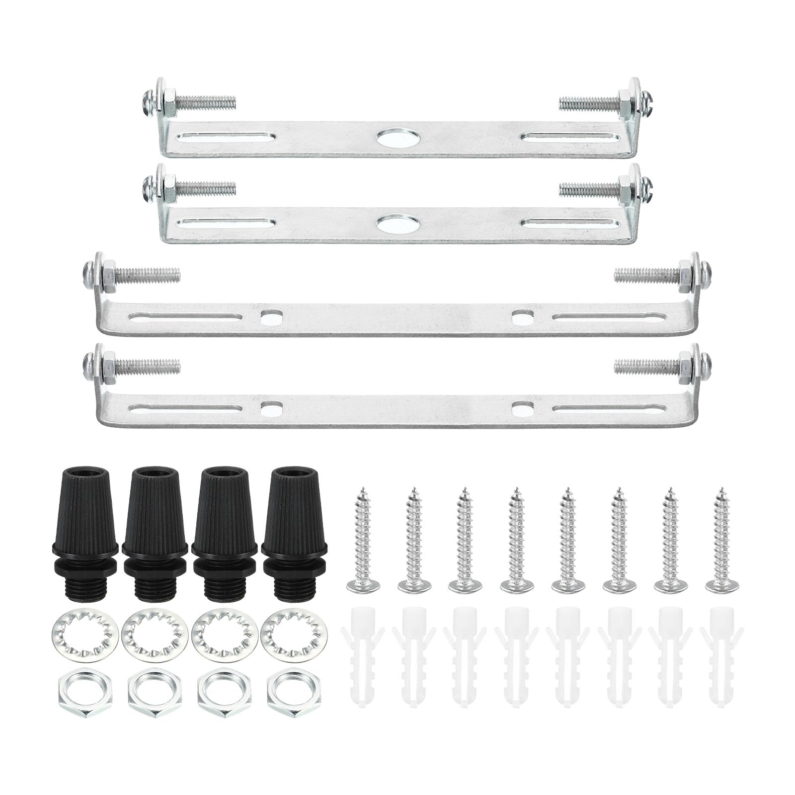 PATIKIL 115mm 150mm Ceiling Light Plate Kit, 4 Set Light Fixture Mounting Bracket Plate Universal Steel Crossbar for Home Office Pendant Wall Light