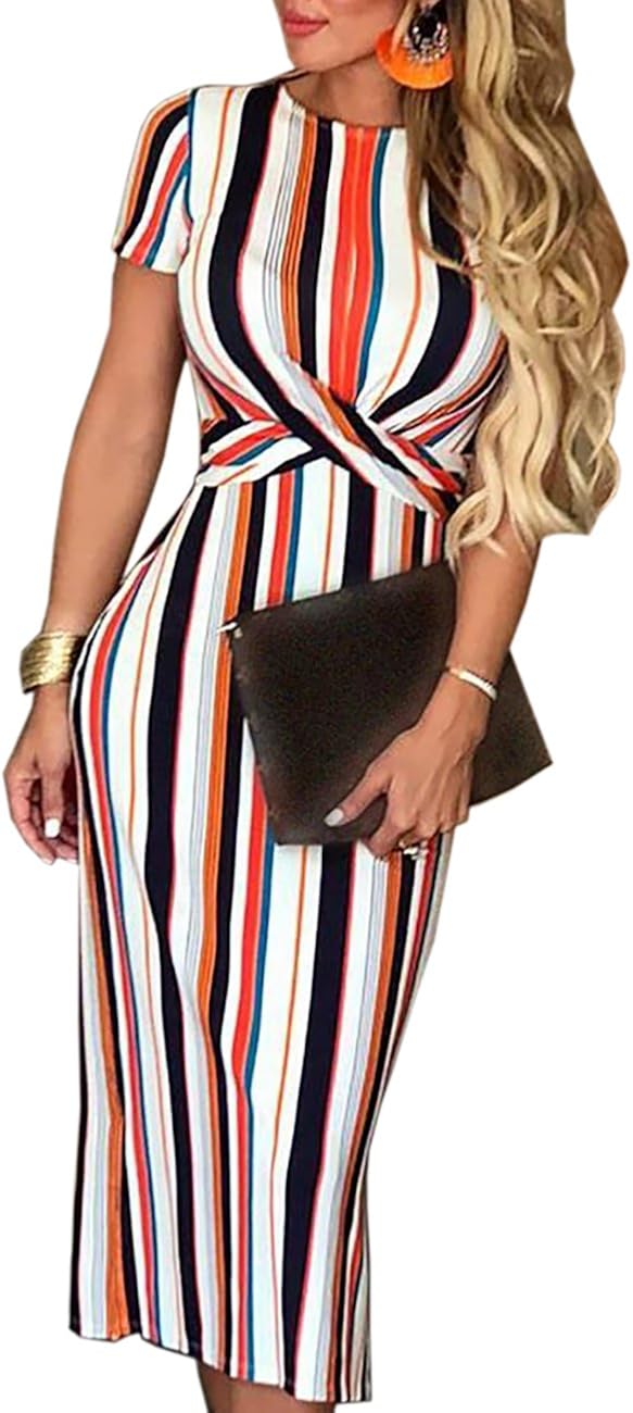 criss cross front bodycon dress