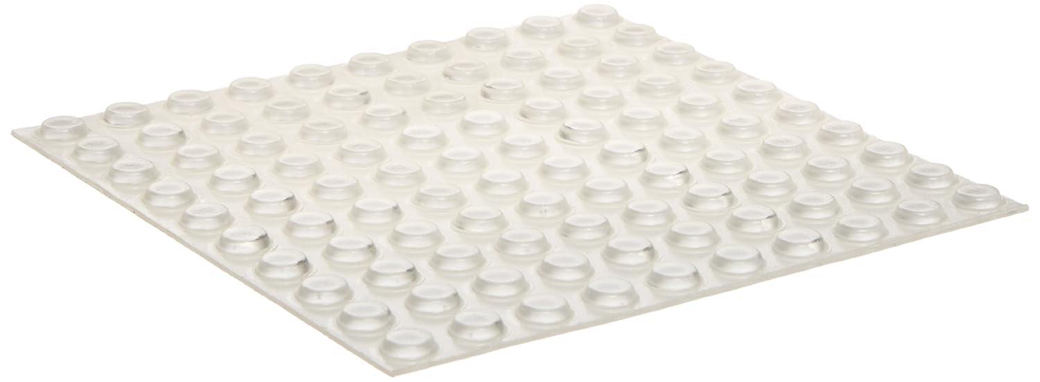 Don-Jo 1610 Rubber Adhesive Mounting Door Silencer, Clear (Pack of 100)