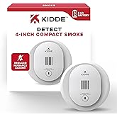 Kidde Smoke Detector, 4-Inch Compact, AA Battery Powered