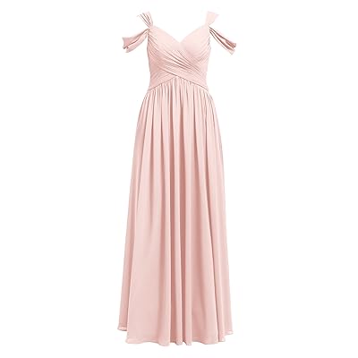 Alicepub Pleated Chiffon Bridesmaid Dress Long Jamaica | Ubuy