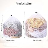 Kalione 2 Pack Laundry Mesh Bags 50x60cm 60x80cm Drawstring Wash Bags view 2