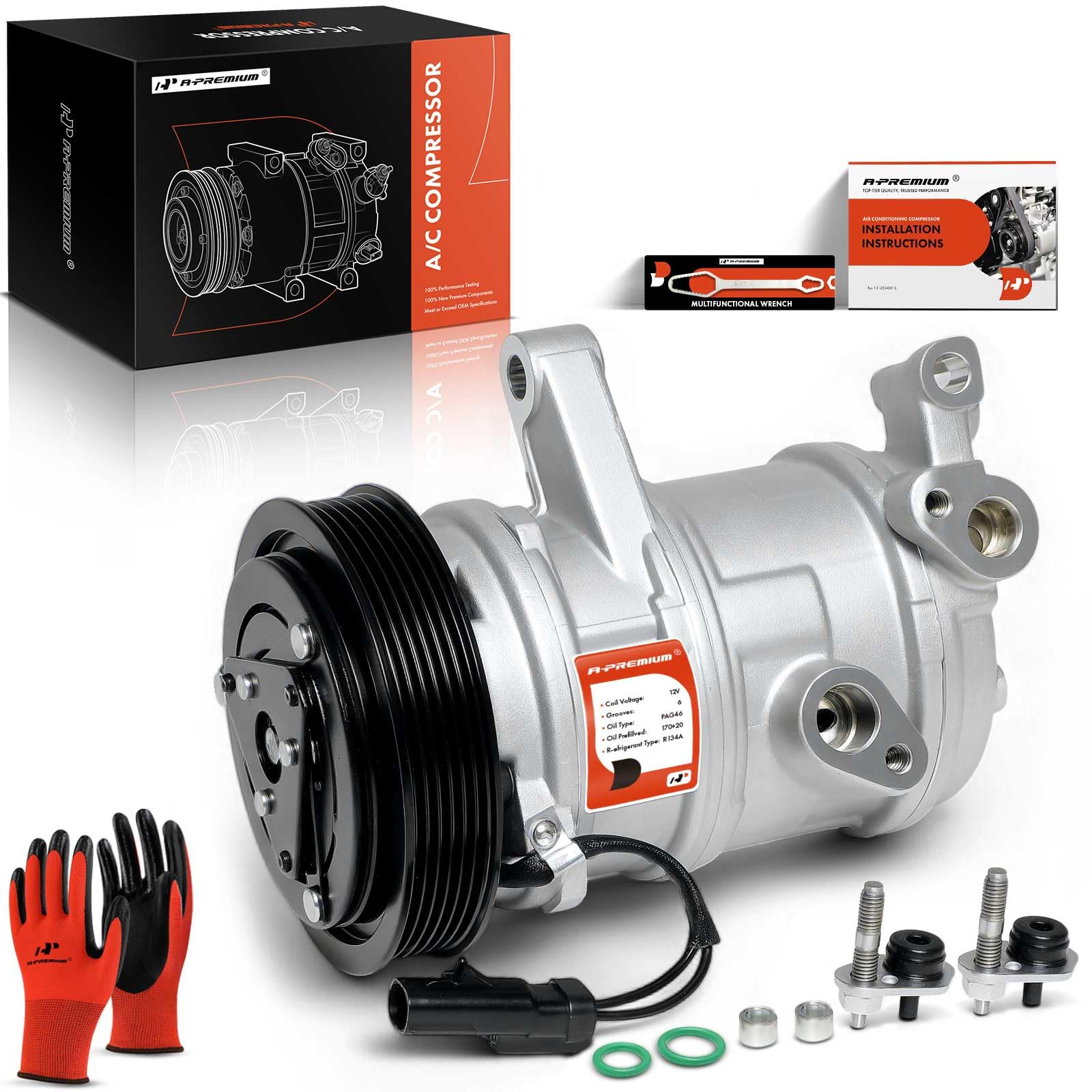 Photo 1 of A-Premium A/C Compressor with Clutch Compatible with Dodge Nitro 3.7L 2007-2008, Jeep Liberty 3.7L 2006-2008, Sport Utility