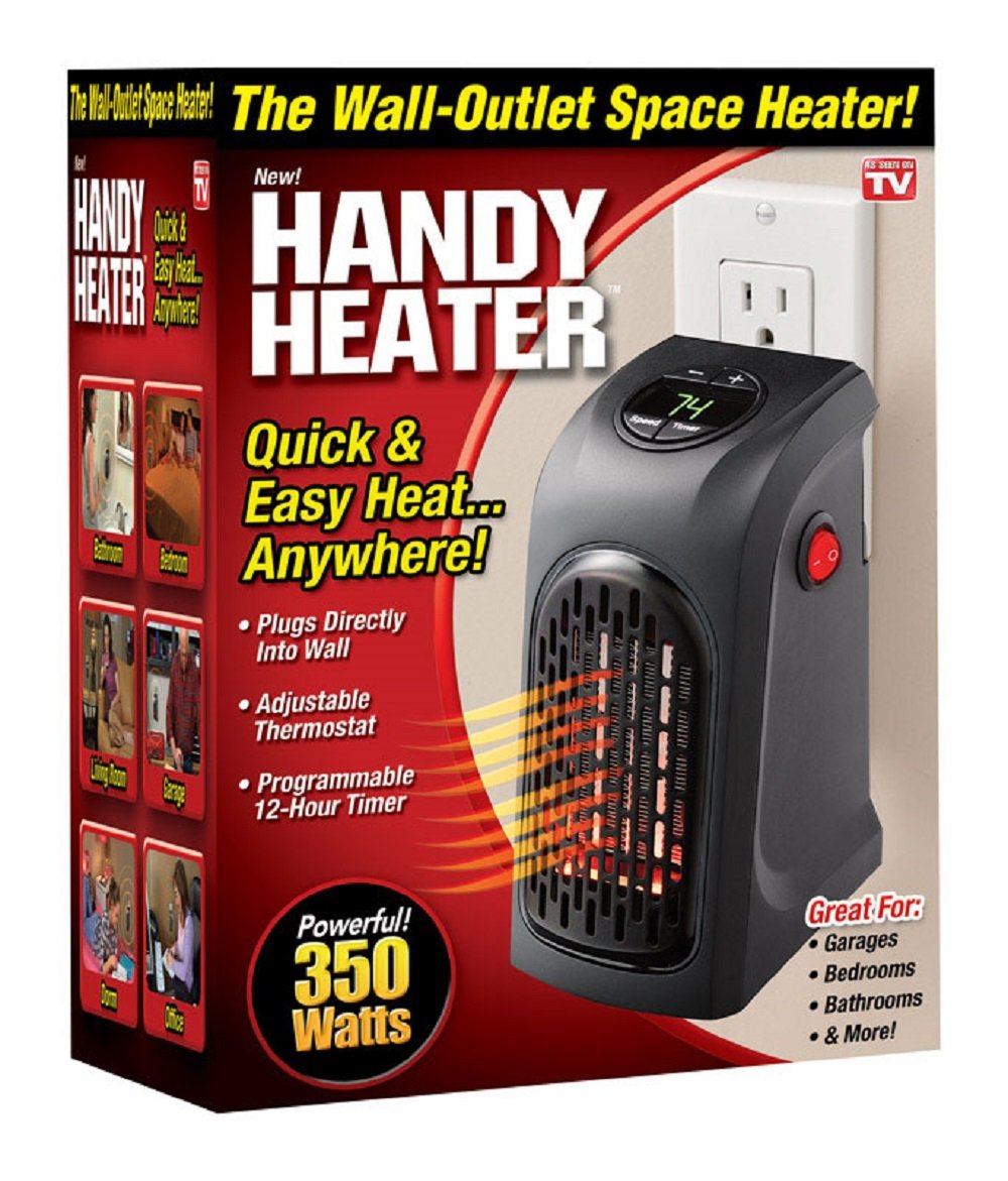 Handy Heater PlugIn Heat Warmer Home RV Bathroom Ceramic Space As Seen