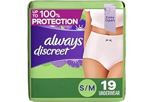 Always Discreet Adult Underwear Pull On Small/Medium Disposable Heavy Absorbency, 03700088736 - Pack of 19