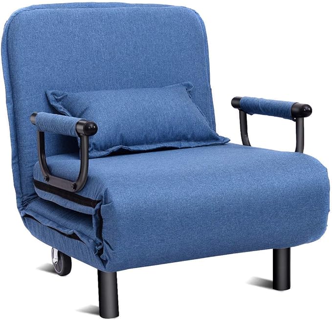 Giantex 26.5" Convertible Sofa Bed Folding Arm Chair Sleeper Leisure