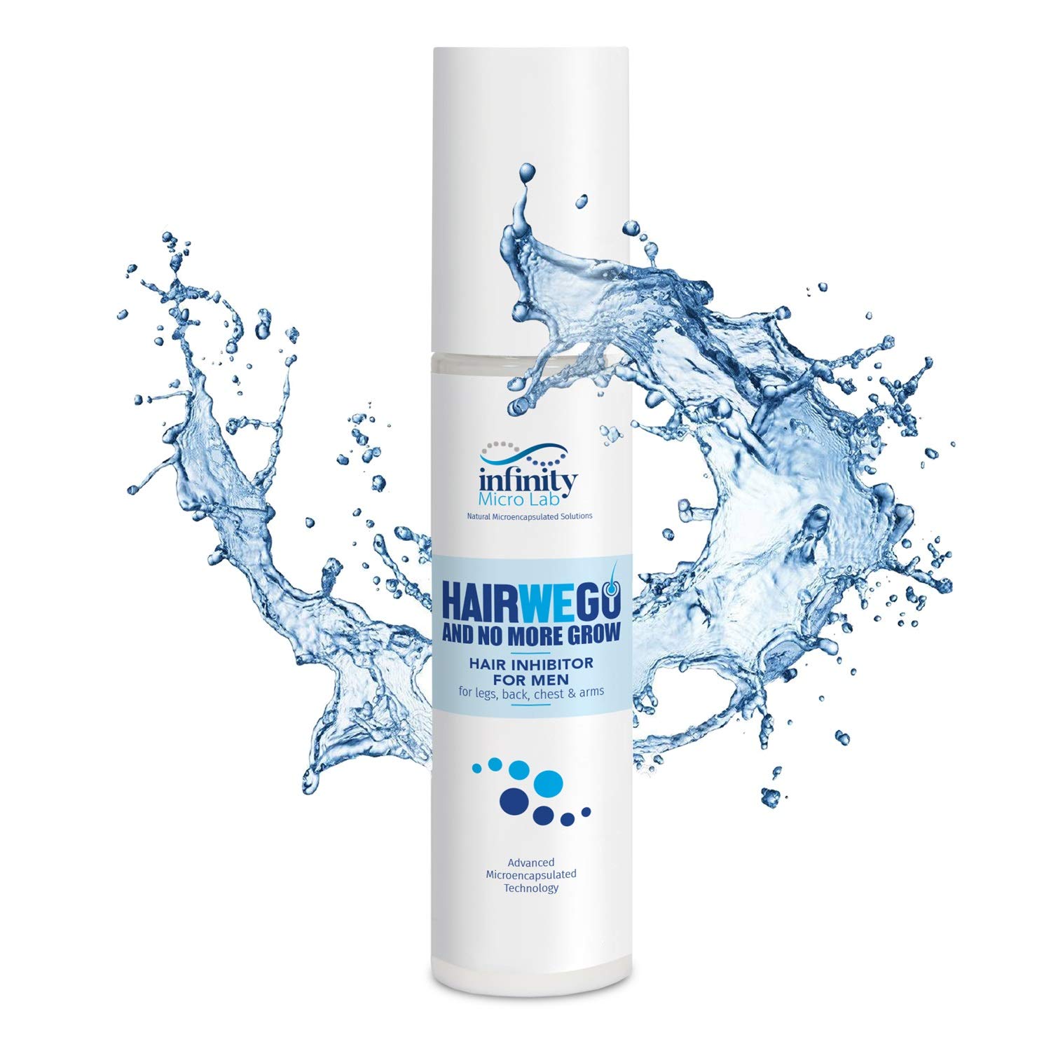 HairWeGo Spray Hair Removal for Men Permanent Painless New Technology - Hair Remover Slows & Inhibits Hair Growth for Legs & Body โ Natural, Moisturizing, Paraben-Free Body Facial Hair Remover 150ml