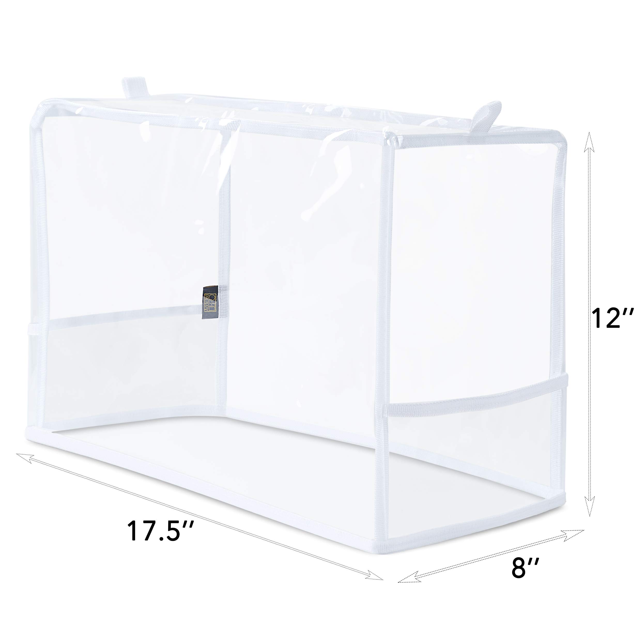 Sewing Machine Cover with Convenient Pockets - Protective Quilted Dust Cover Pro - Universal for Most Standard Singer & Brother Machines - | Rodi's (Clear)