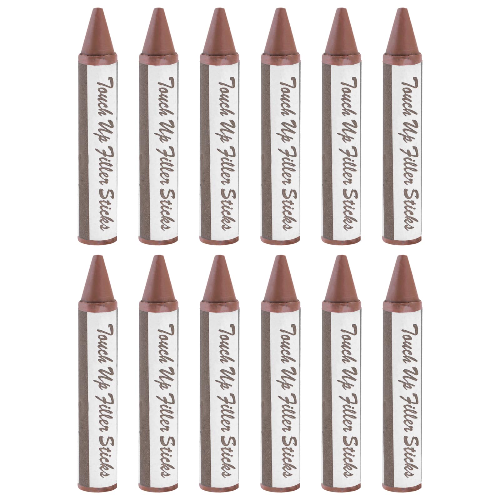 PATIKIL Furniture Markers Touch Up, 12 Pcs Wax Wood Filler Sticks Furniture Repair Crayons for Scratches, Wood Floor, Holes, Tables, Maple