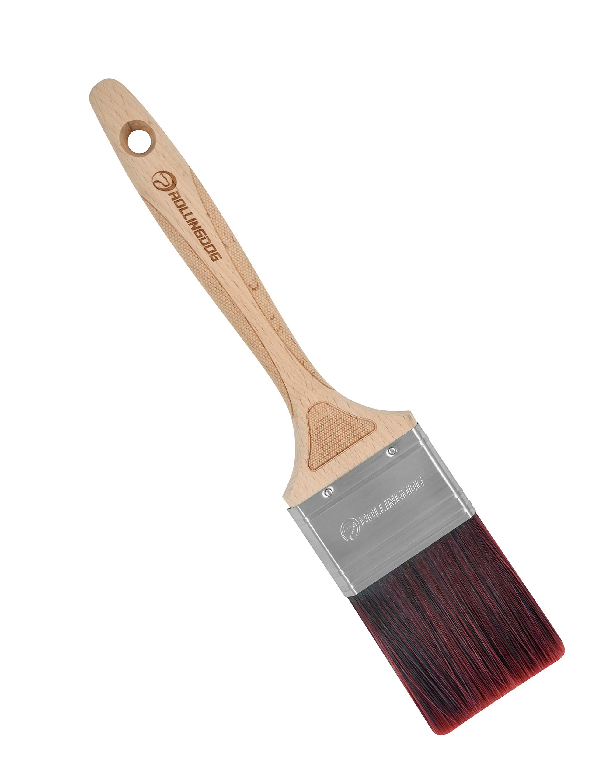 ROLLINGDOG 2.5" Paint Brush with Laser engraved Beechwood handle and Synthetic Filament