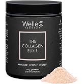 WelleCo The Collagen Elixir, Marine Collagen Peptides Powder, 4.23 Oz | Menopause Support, Hormone-Balancing, Calming, Mood-Supporting, Nourishing, Plant-Based, Bone-Supporting