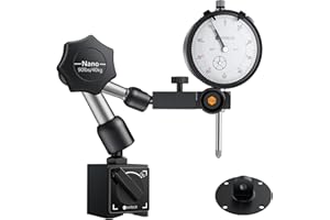 Neoteck Dial Indicator 0-1”/0.001” with 90lbs/40kg Magnetic Base,Imperial Dial Test Indicator Gauge Set for Lathe,3D Printer,CNC,Automobile,Laboratory