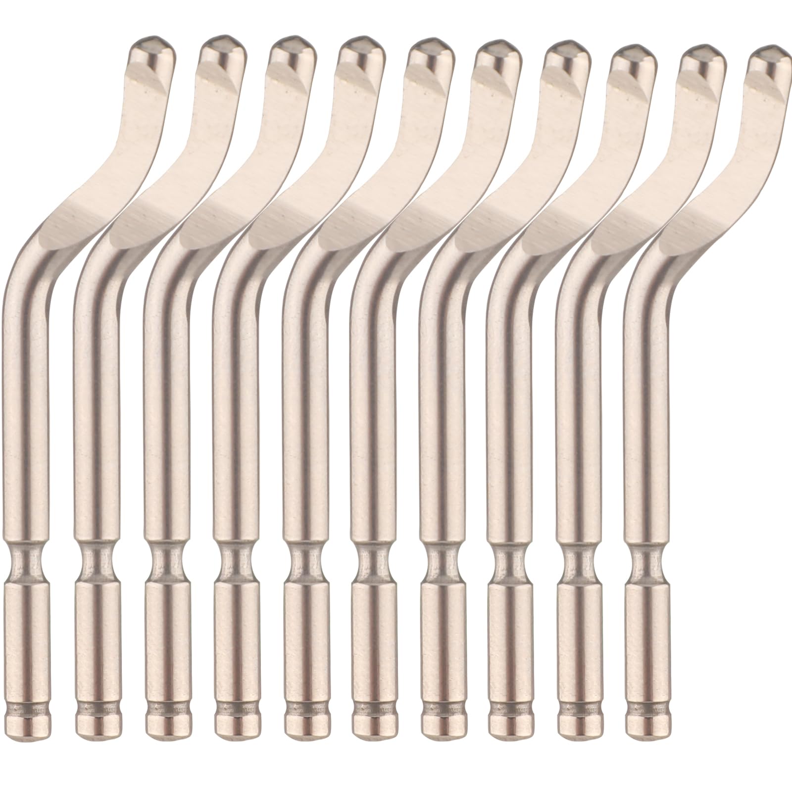 Photo 1 of 10PCS Cobalt Deburring Blades BS1018 S100 - High-Speed Steel Burr Removal Tool for Metal, Stainless Steel, Copper, Aluminum, Plastic, and High-Hardness Materials