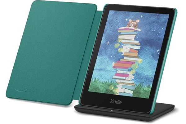 Introducing Amazon Kindle Colorsoft Signature Edition Essentials Bundle including Kindle Colorsoft Signature Edition (32GB)- Black, Plant-Based Leather Cover-Jade and Wireless Charging Dock