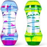 CAILINK Liquid Motion Bubbler Timer - 2 Pack Fidget Tubes | Sensory Tubes - Calming for Home Office Desk &amp; Classroom - Stress Relief Toy for Kids &amp; Adults