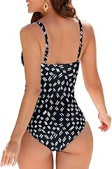 WIN.MAX One Piece Swimsuit Tummy Control Ruched Padded Plus Size UK16 view 4