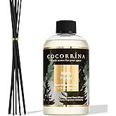 Cocorrína Reed Diffuser Refill Black Forest 17oz (500ml) with 8 Sticks - Premium Long-Lasting Essential Oil, Home Fragrance for Bedroom, Bathroom Home Decor
