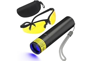 SEVENKA Air Conditioner Leak Detector, Professional Rechargeable AC Leak Detector Kit, AC UV Dye Leak Detection with UV Protective Glasses, Portable Bag