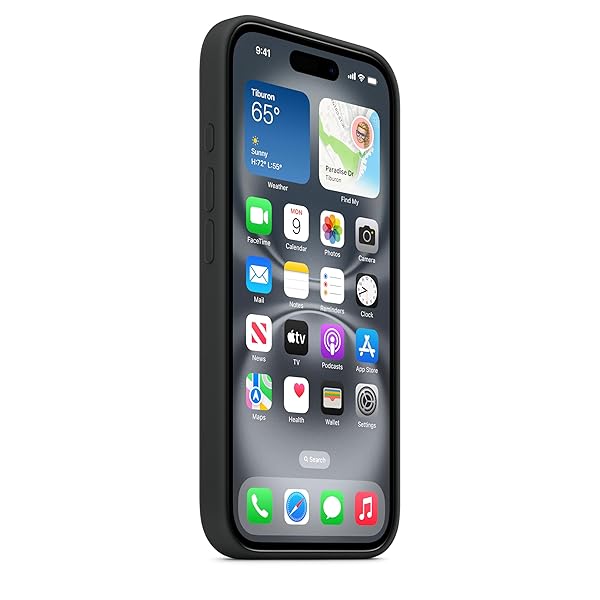 APPLE IPHONE 16 SILICONE CASE WITH MAGSAFE AND CAMERA CONTROL – BLACK ​​​​​​​